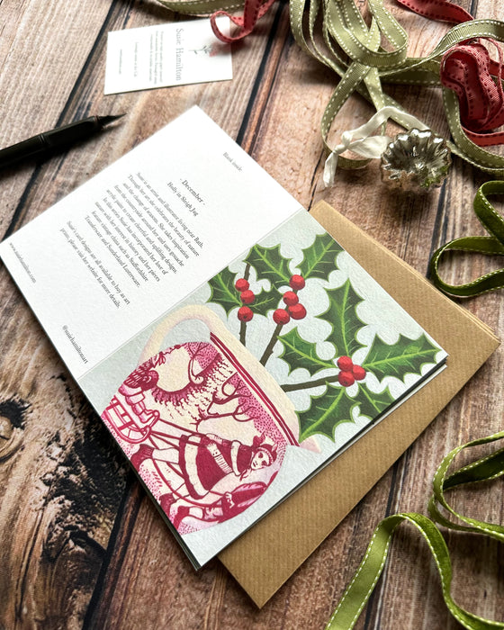 Holly in Sleigh Jug Cards