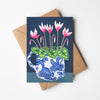 Cyclamen in Squirrel Cup Card