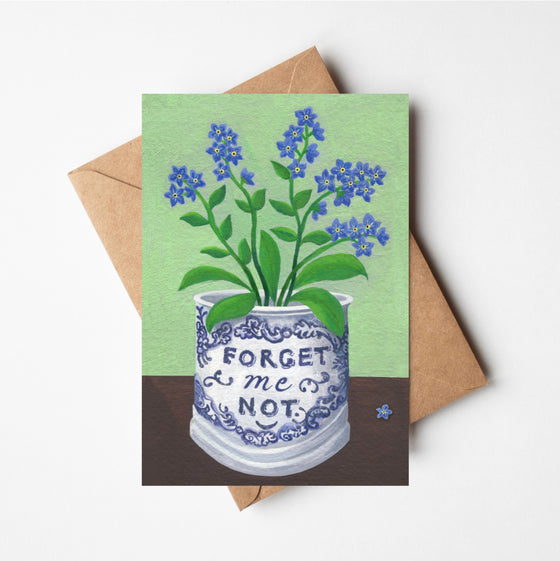 Forget-Me-Nots in Blue & White Cup Cards