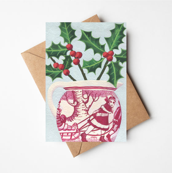 Holly in Sleigh Jug Cards