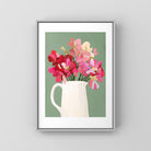 Sweet Peas in Cream Jug Print 