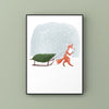 Mr Fox's Christmas Tree Print