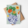 Nasturtiums in Bird Jug Card