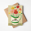 Poppies in Green Jug Card