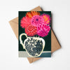 Dahlias in Willow Jug Card