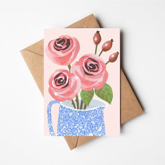 Roses in Chintz Jug Cards