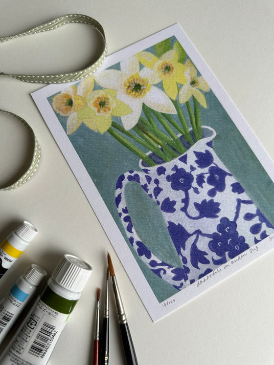 Daffodils in Arden Jug Print