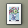 Hellebores in Pheasant Jug Print