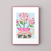 Hydrangeas in Summer Jug Print