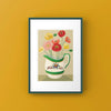 Poppies in Green Jug Print